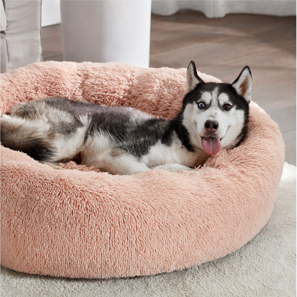 Calming Donut Bed for Dogs and Cats
