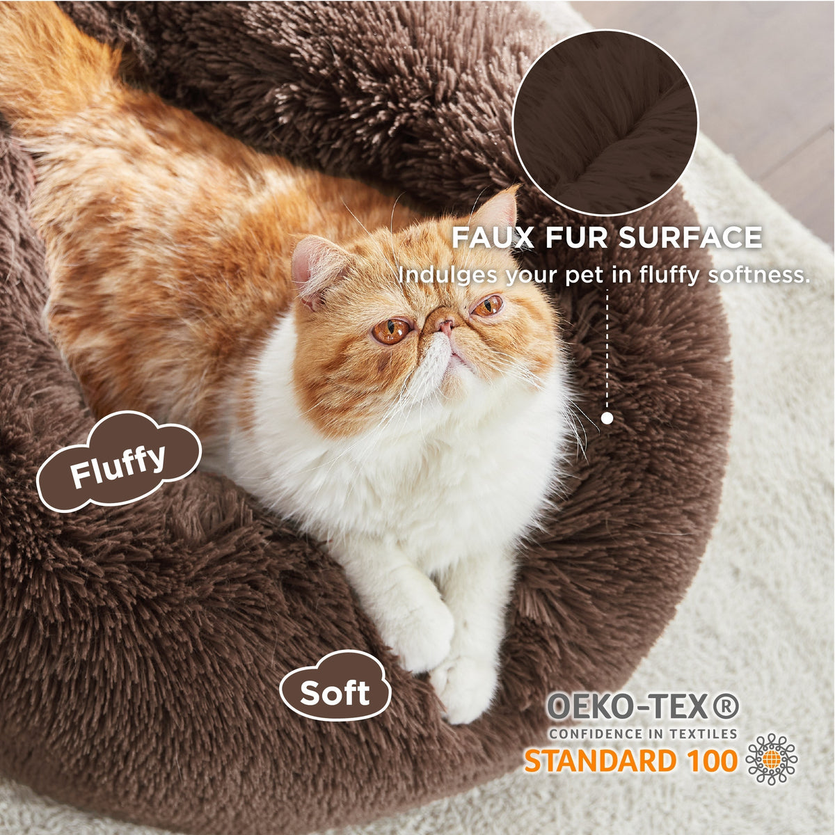 Calming Donut Bed for Dogs and Cats
