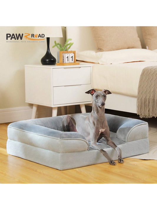 Orthopedic Dog Bed Removable Washable Cover Non-Slip Bottom Dog Sofa Bed,